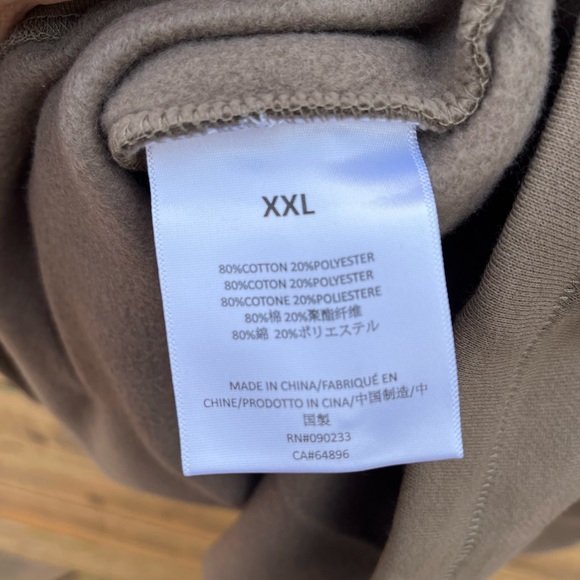 NWT Essentials Fear of God relaxed for crewneck sweatshirt, wood/brown size XXL - Picture 10 of 15